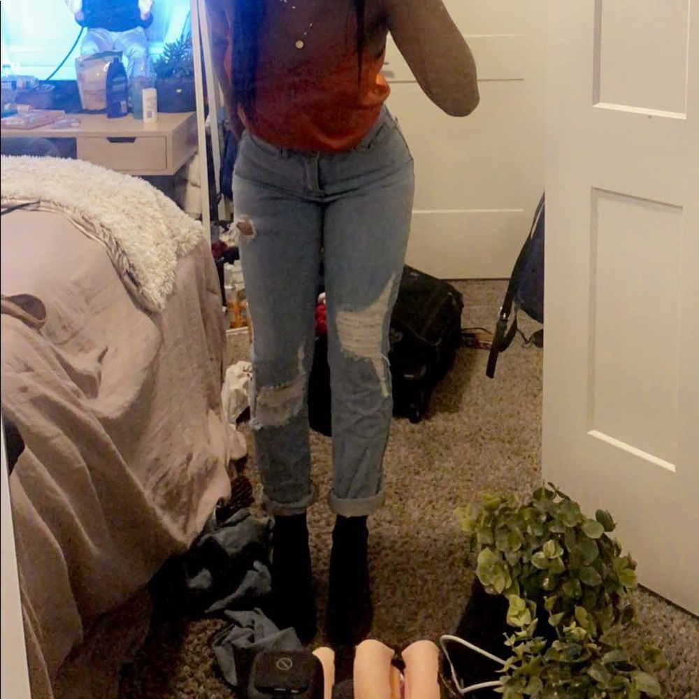 Nasty Gal knew you were trouble distressed jeans